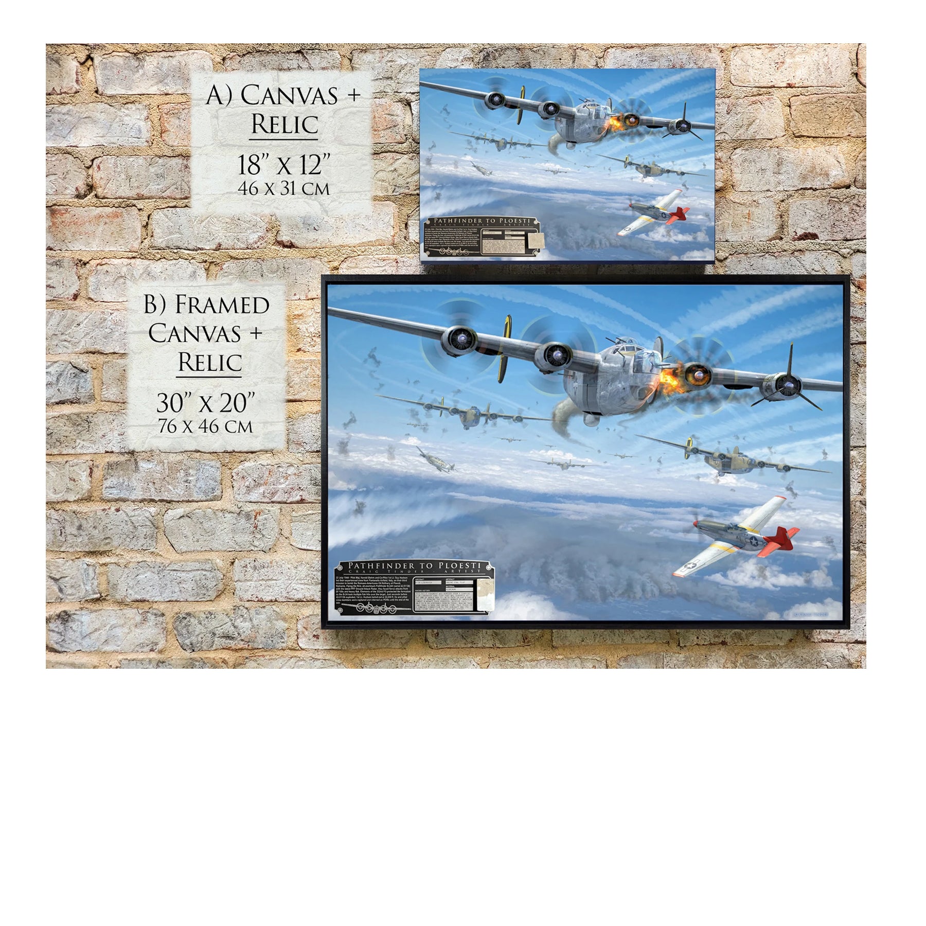 B-24 Liberator - Pathfinder to Ploesti Canvas | INCLUDES: Cowl Flap Relic