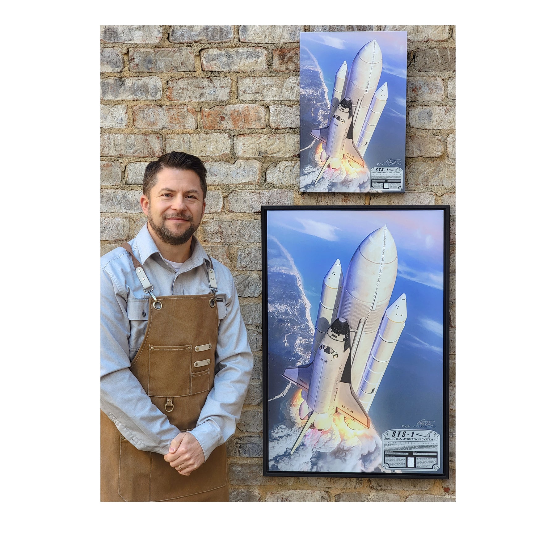 Space Shuttle Columbia - STS-1 Canvas | INCLUDES: Insulation Liner Piece