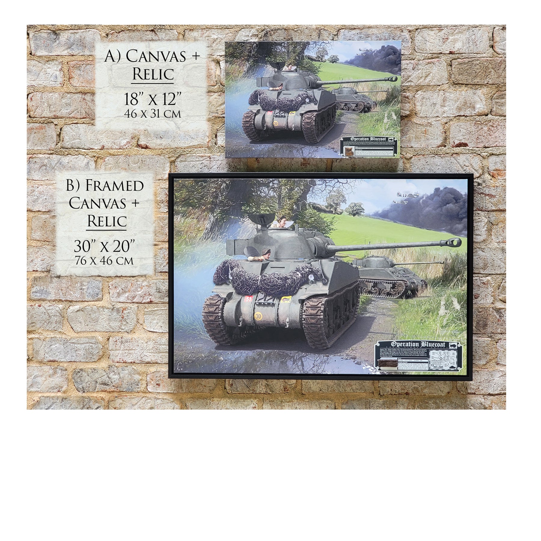 Sherman Tank - Operation Bluecoat Canvas | INCLUDES: Latch Cover Relic