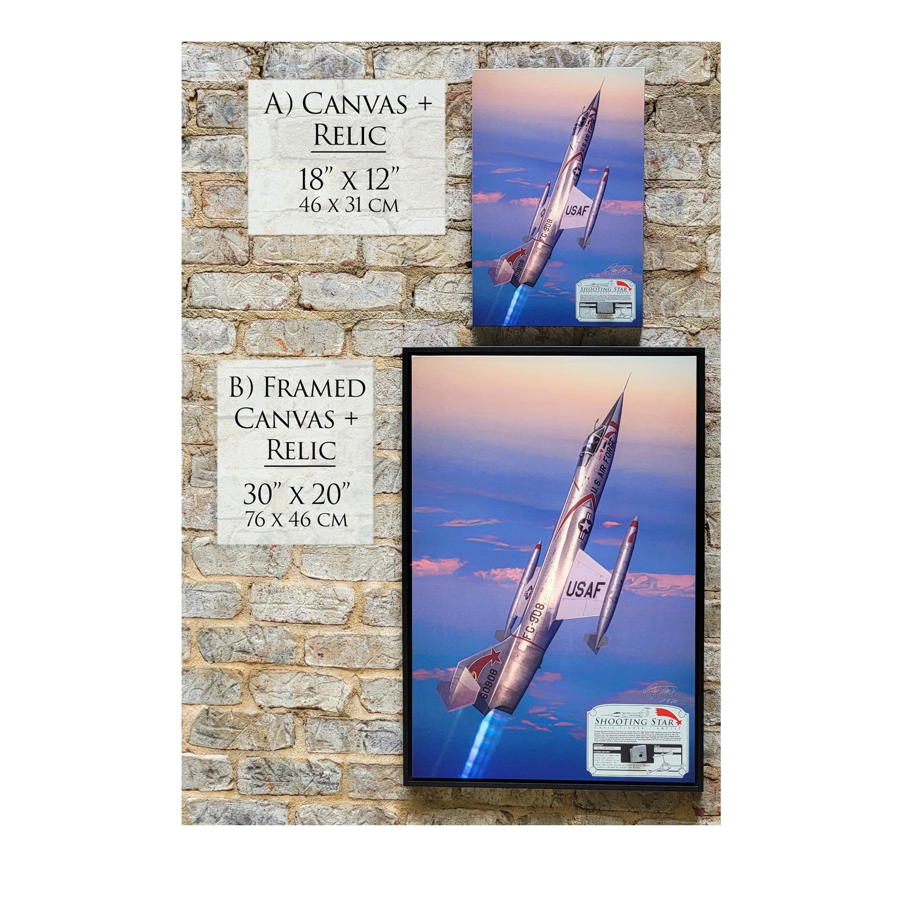 F-104 Starfighter - Shooting Star Canvas | INCLUDES: Map & Data Case Fragment