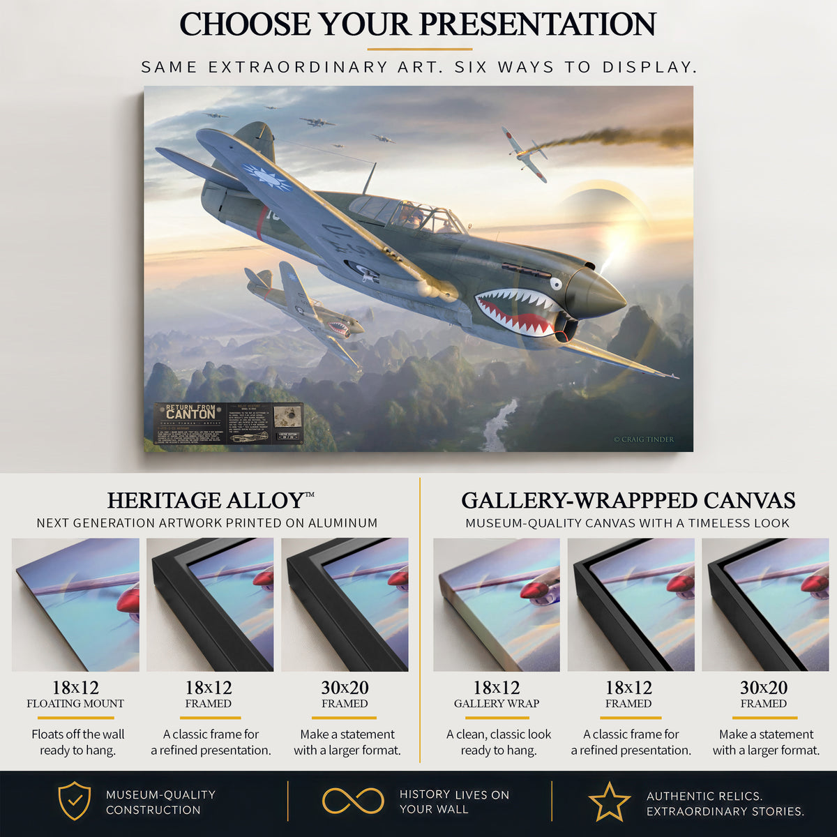 P-40 Warhawk - Return from Canton | INCLUDES: Skin Fragment