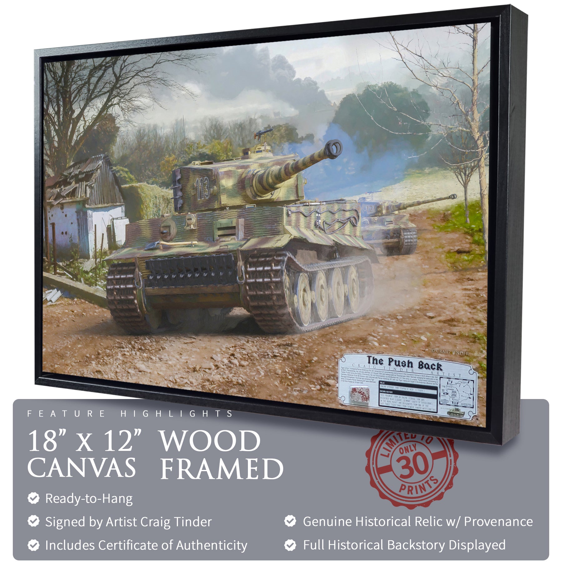 Tiger I Tank - The Push Back Canvas | INCLUDES: Engine Storage Tank Fragment