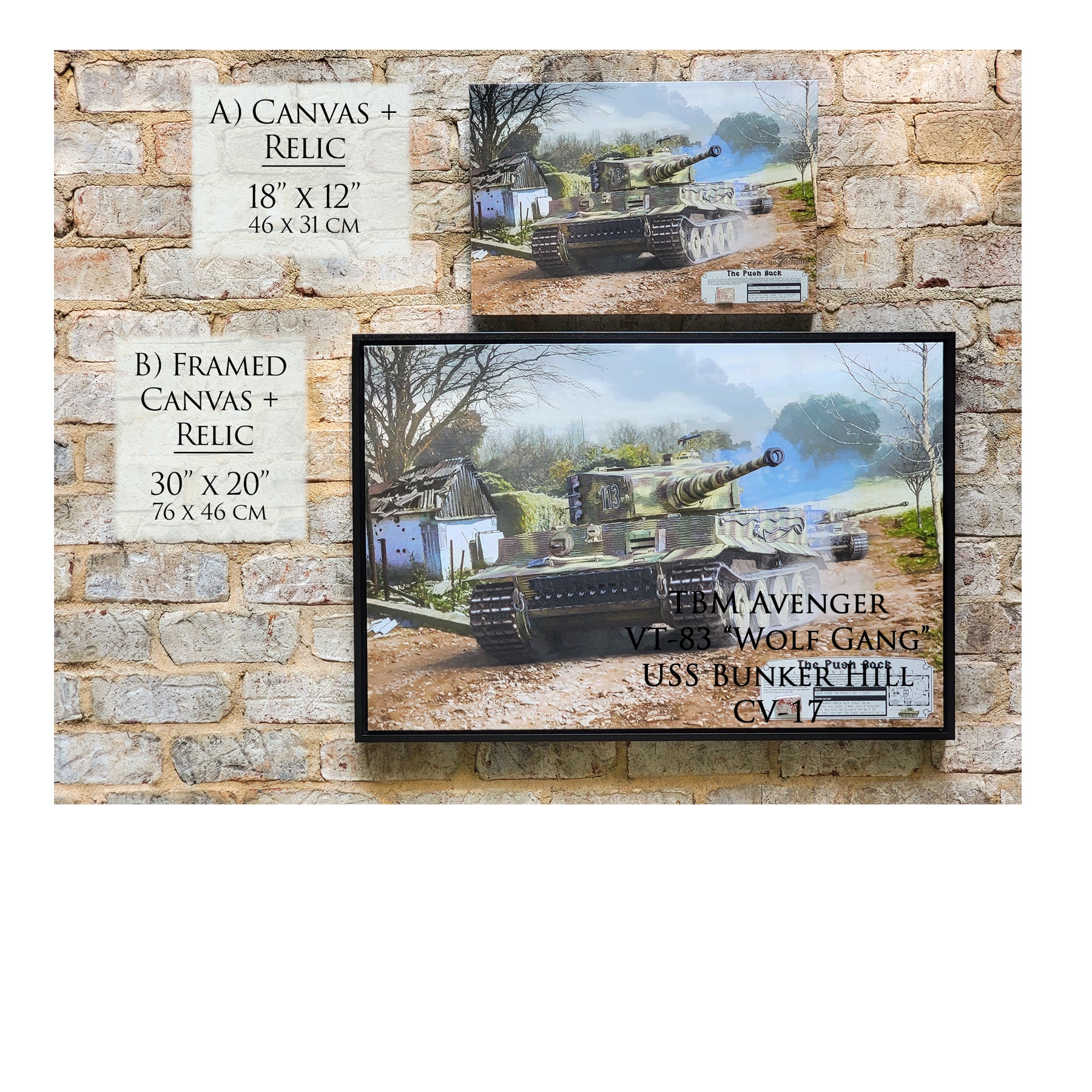 Tiger I Tank - The Push Back Canvas | INCLUDES: Engine Storage Tank Fragment