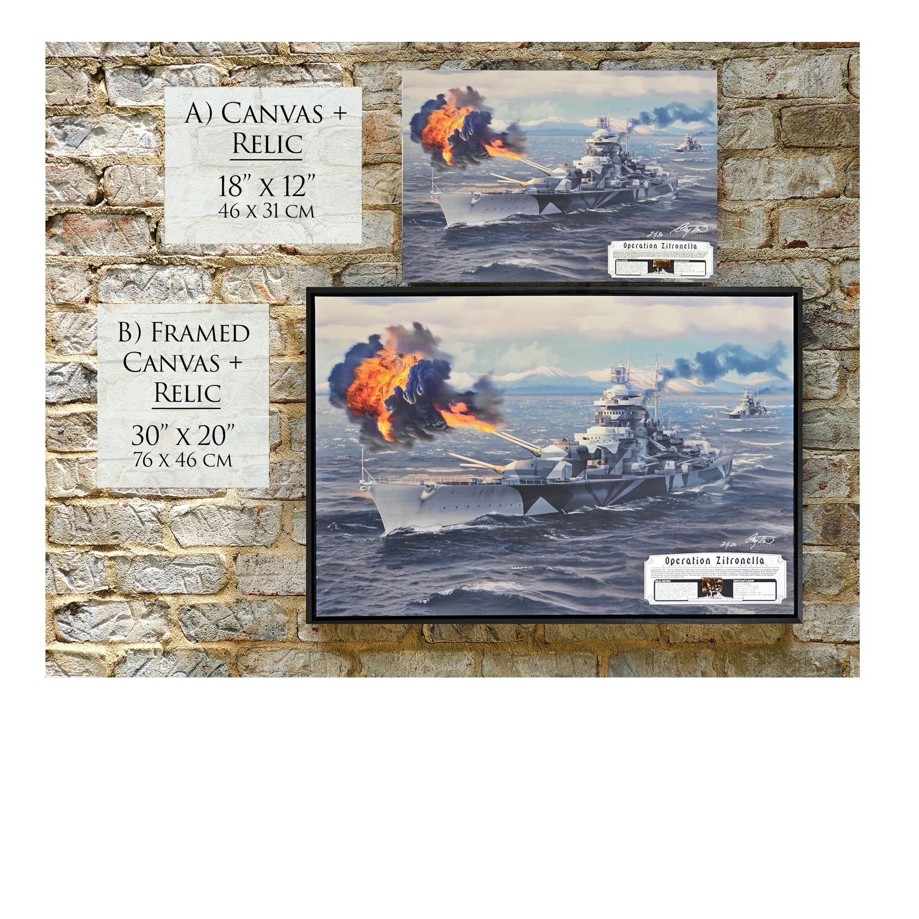 Tirpitz Battleship - Operation Zitronella Canvas | INCLUDES: Duct Piece