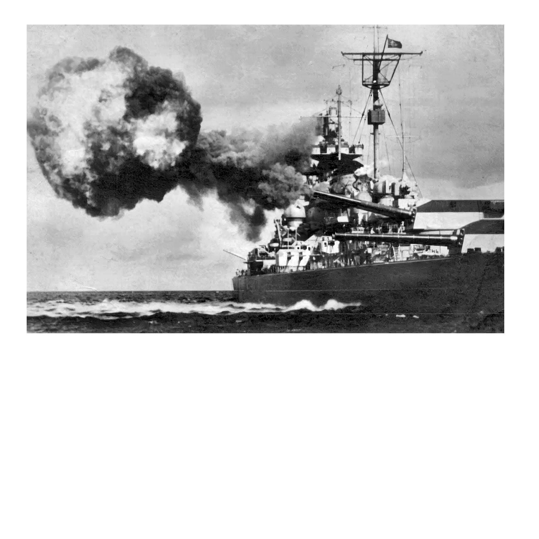 Tirpitz Battleship - Operation Zitronella Canvas | INCLUDES: Duct Piece