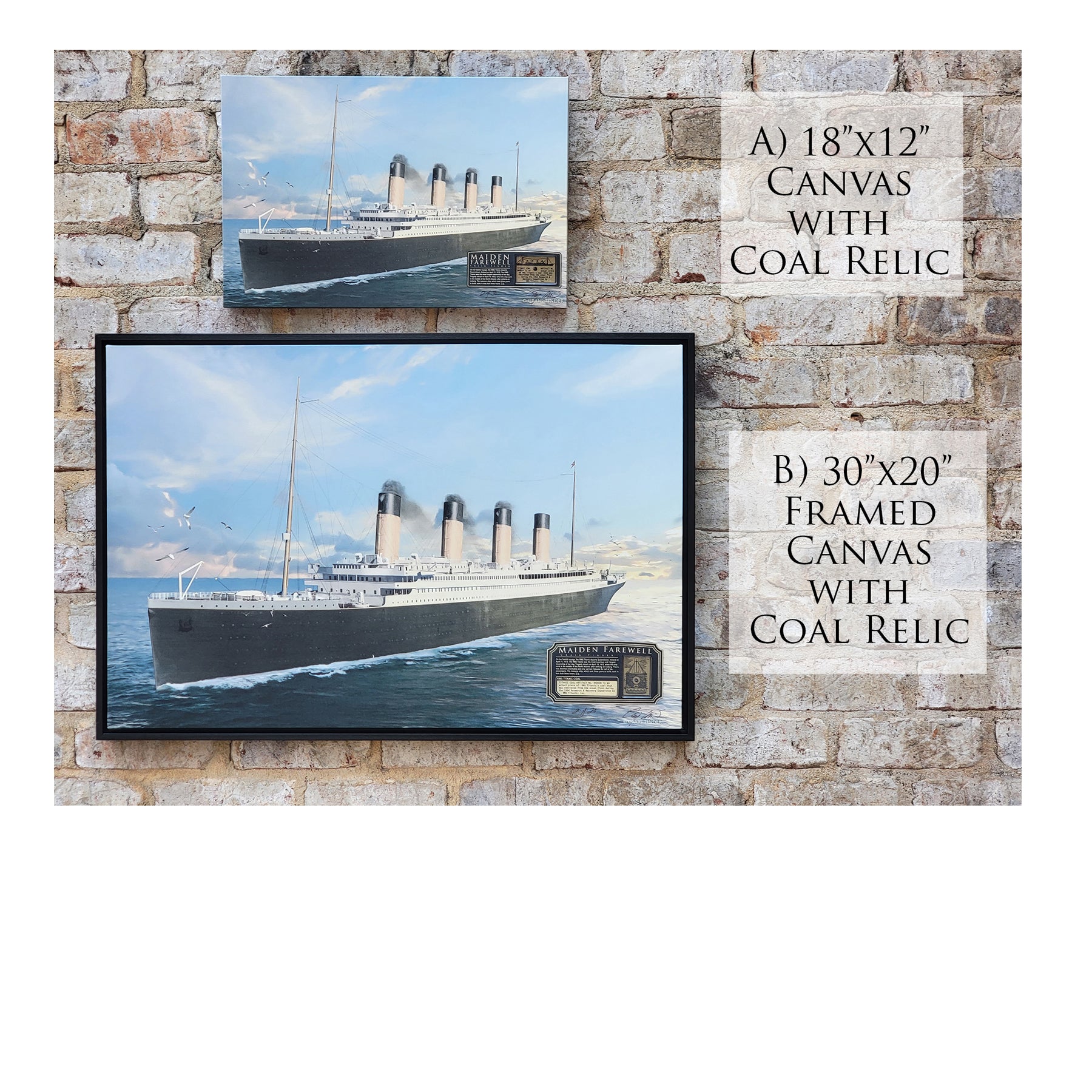 Titanic - Maiden Farewell Canvas | INCLUDES: Titanic Coal