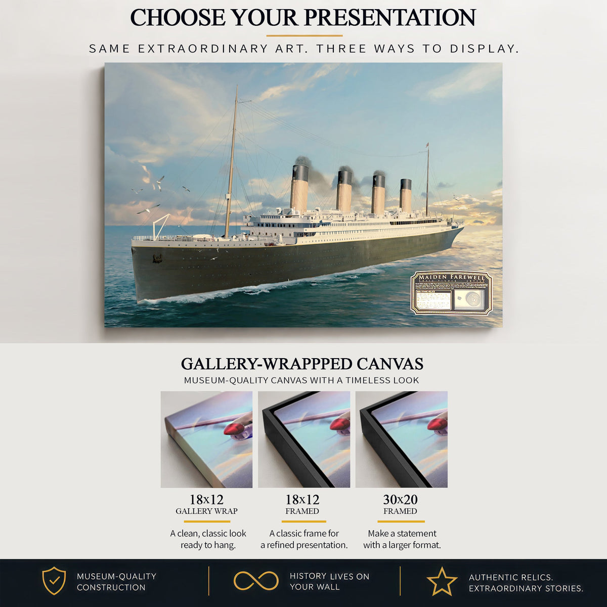 Titanic Maiden Farewell gallery-wrapped canvas
