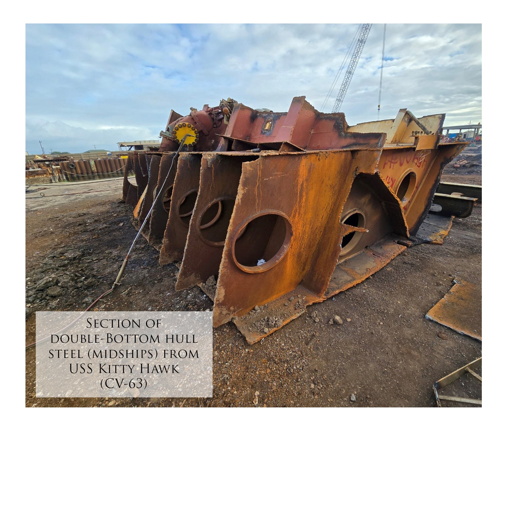 USS Kitty Hawk CV-63 Canvas with Relic | Includes Hull Steel from CV-63