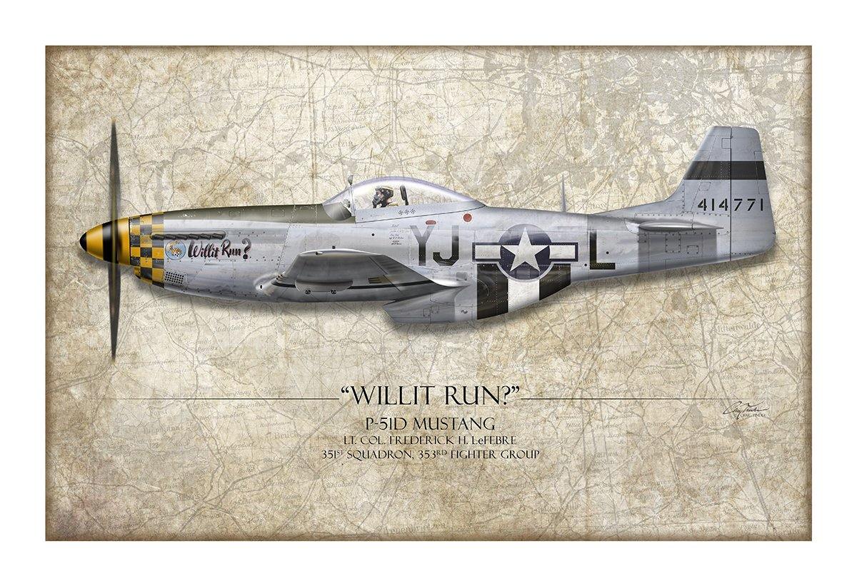 Willit Run? P-51D Mustang Aviation Art Print - Profile-Art Print-Aces In Action: The Workshop of Artist Craig Tinder