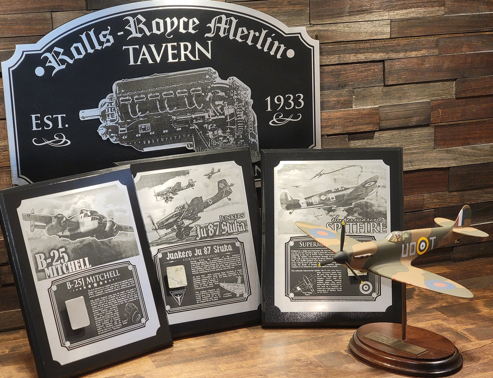 Spitfire, Stuka, and Mitchell Relic Plaques NOW Available!-Aces In Action: The Workshop of Artist Craig Tinder