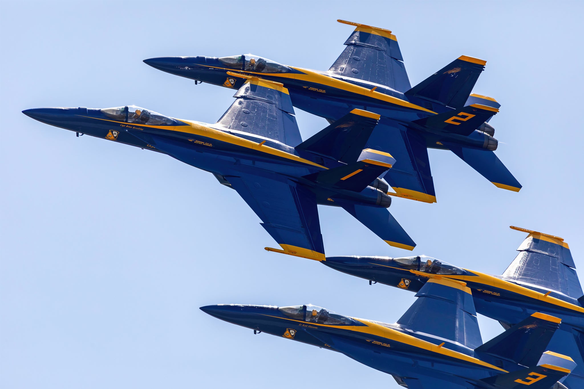 Wings of Precision - "F/A-18E Super Hornet - US NAVY Blue Angels" Art Print