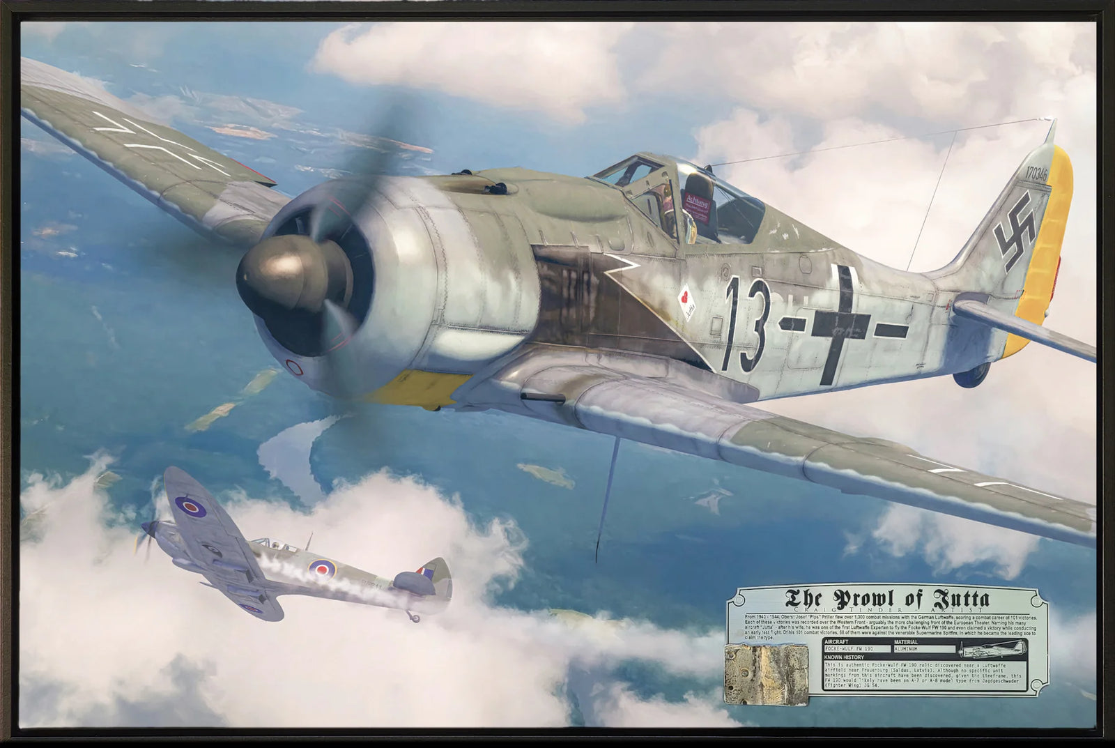 Victory in the Skies - "The Prowl of Jutta" Focke-Wulf FW 190 Relic Art