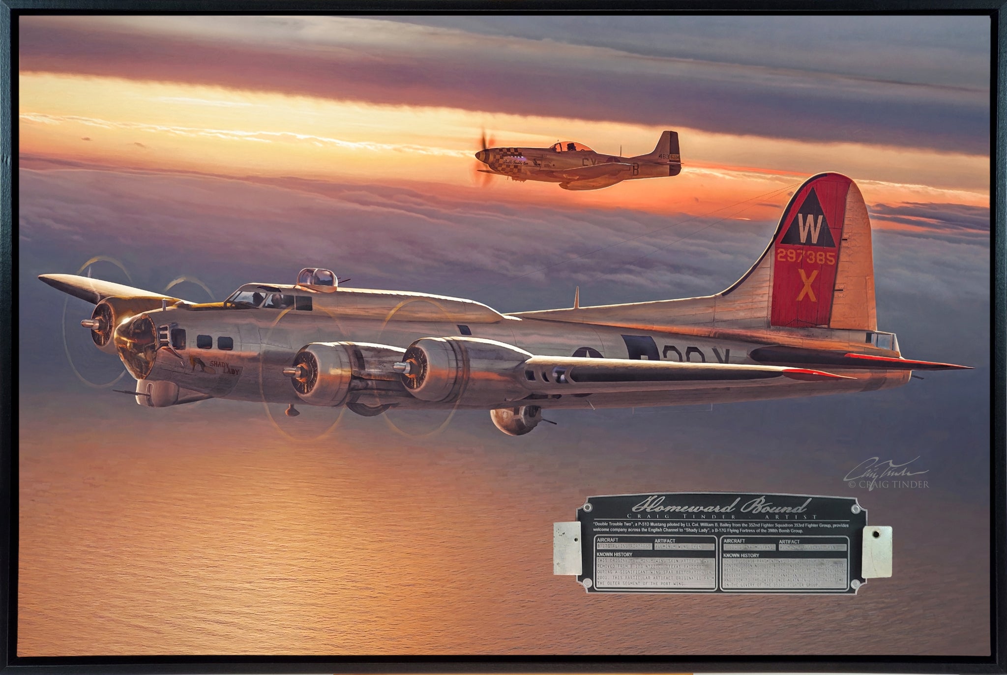 Escorted to Safety - "Homeward Bound" B-17G & P-51D Relic Art