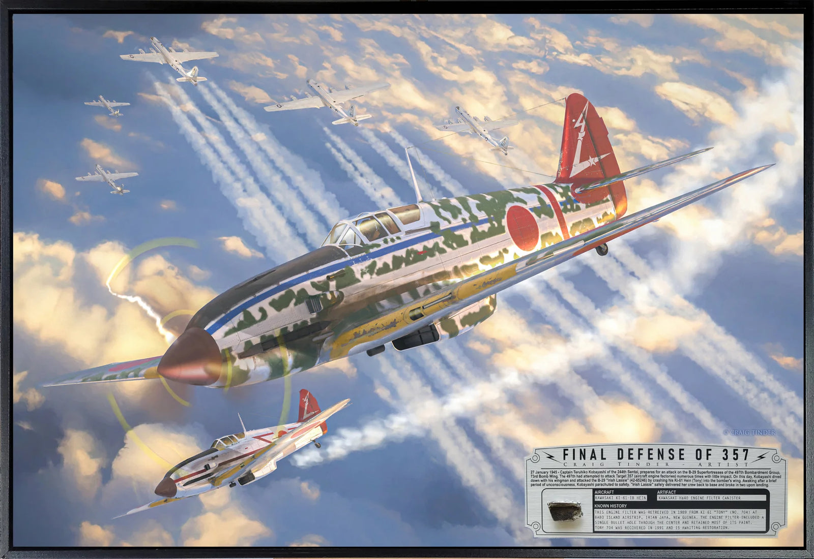 Collision Course - "Final Defense of 357" Ki-61 Hein 'Tony' Relic Art