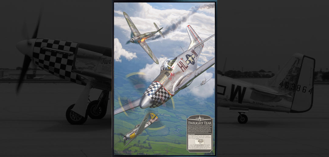 Combat Victory - "Twilight Tear" P-51D Mustang Relic Art