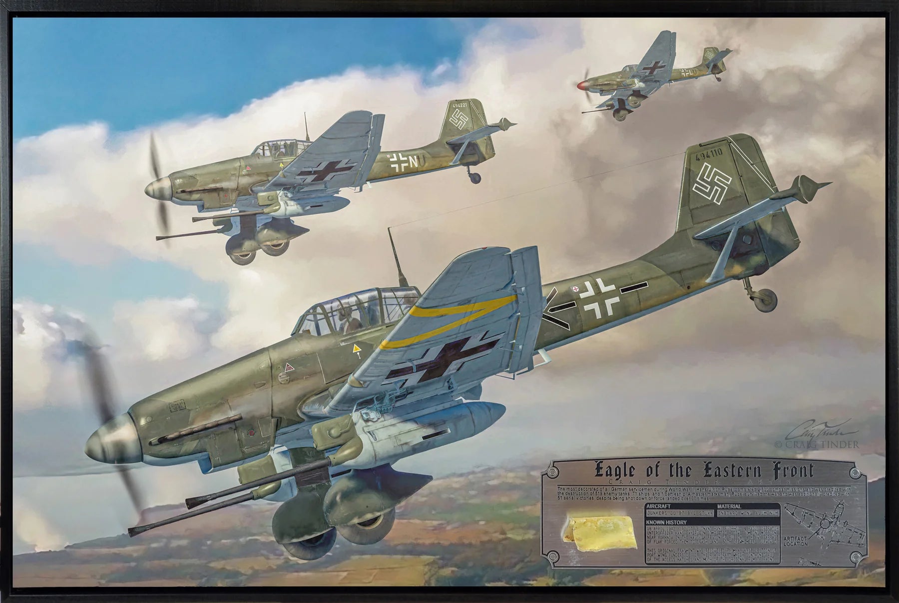 Stuka Assault - "Eagle of the Eastern Front" Ju 87 B-1 Stuka Relic Art