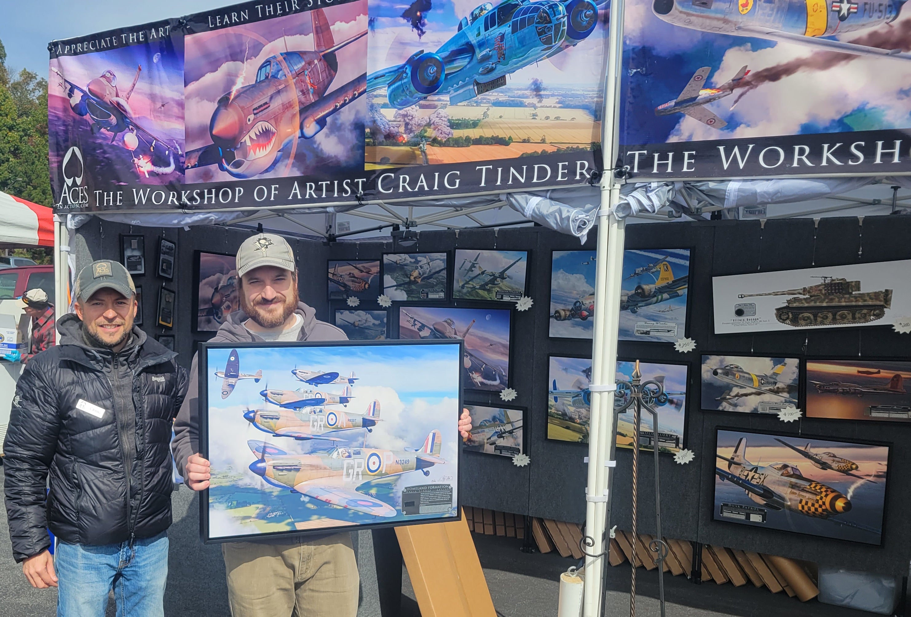 Say goodbye to the 2021 Airshow Season!-Aces In Action: The Workshop of Artist Craig Tinder