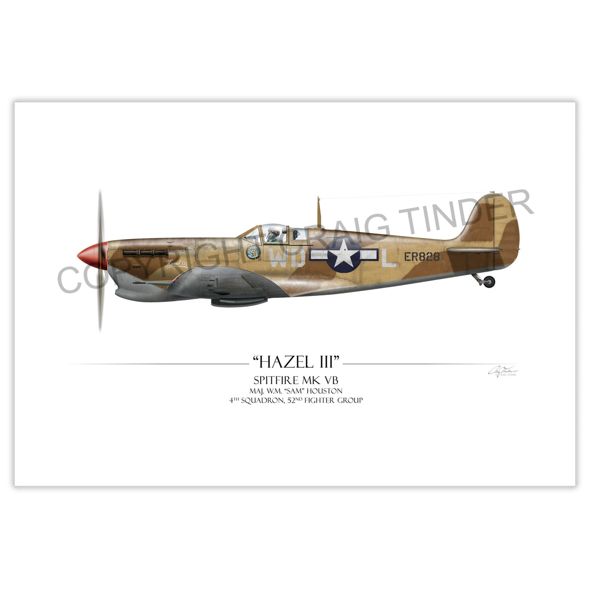 "Hazel III Spitfire MkV" - Art Print by Craig Tinder