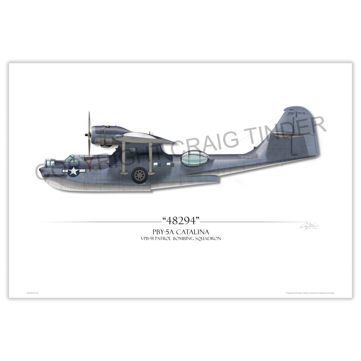 PBY Catalina - 48294 Profile Art Print