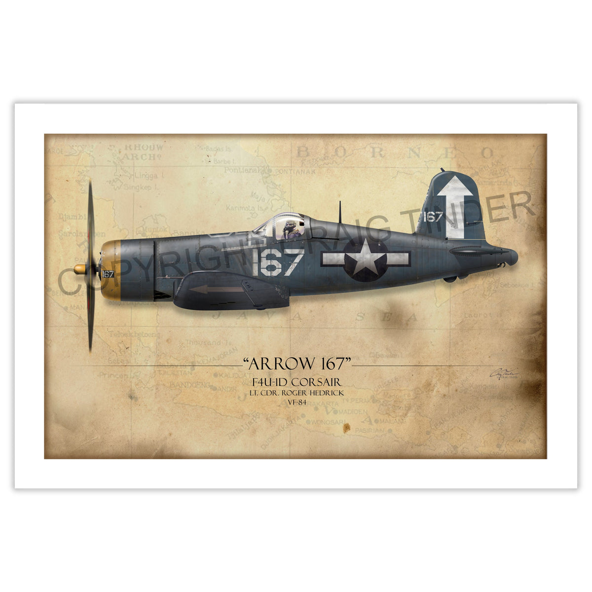 F4U Corsair - Roger Hedrick historical reference map