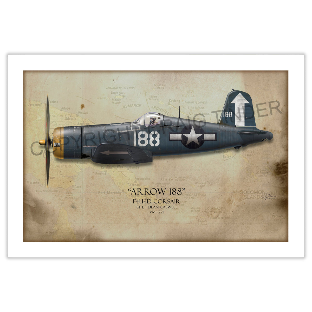 F4U Corsair - Dean Caswell historical reference map