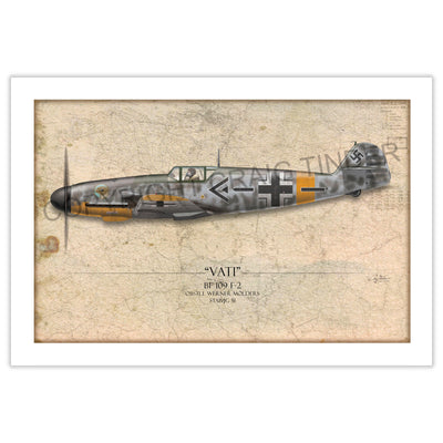 Messerschmitt Bf 109 F-2 - Werner Molders historical reference map