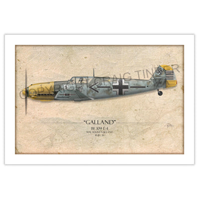 Messerschmitt Bf 109 E-4 - Adolf Galland historical reference map
