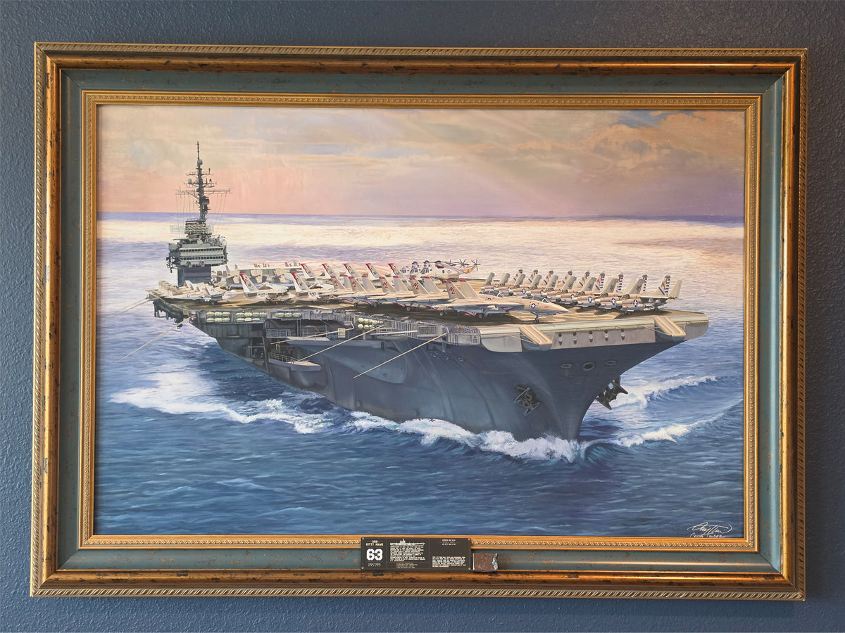 “USS Kitty Hawk CV-63 — Original Oil Painting