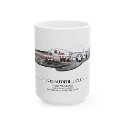P-51 Mustang - Big Beautiful Doll - Coffee Mug – product photograph, view 2