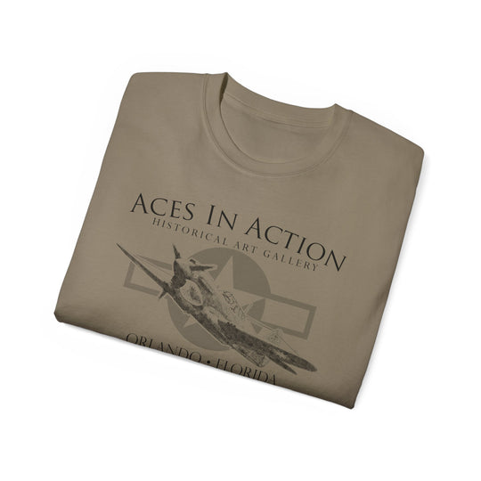 Aces In Action P-40 Warhawk Short Sleeve T-Shirt