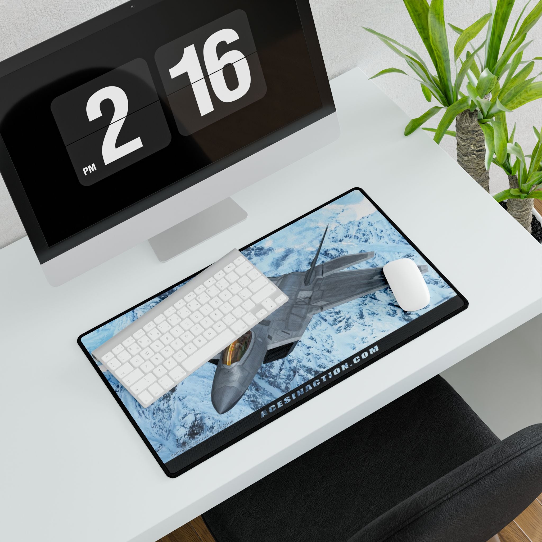 Tactical Desk Mat - Raptors Icy Ascent - F-22 Raptor