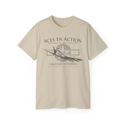 Aces In Action P-40 Warhawk Short Sleeve T-Shirt