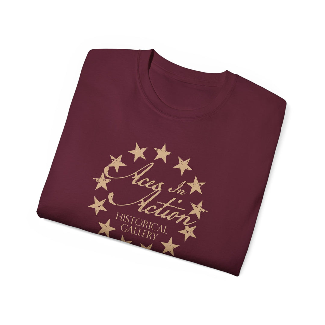 Aces In Action Star and Flag Short Sleeve T-Shirt