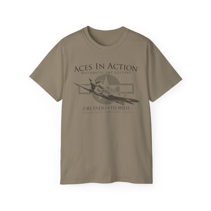 Aces In Action P-40 Warhawk Short Sleeve T-Shirt