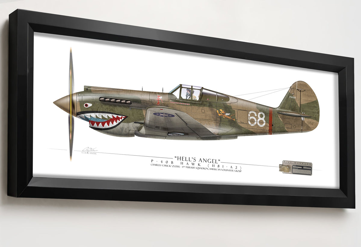 Flying Tiger 36×12 Heritage Alloy framed relic artwork