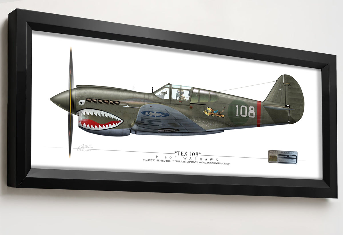 Tex Hill 36×12 Heritage Alloy framed relic artwork