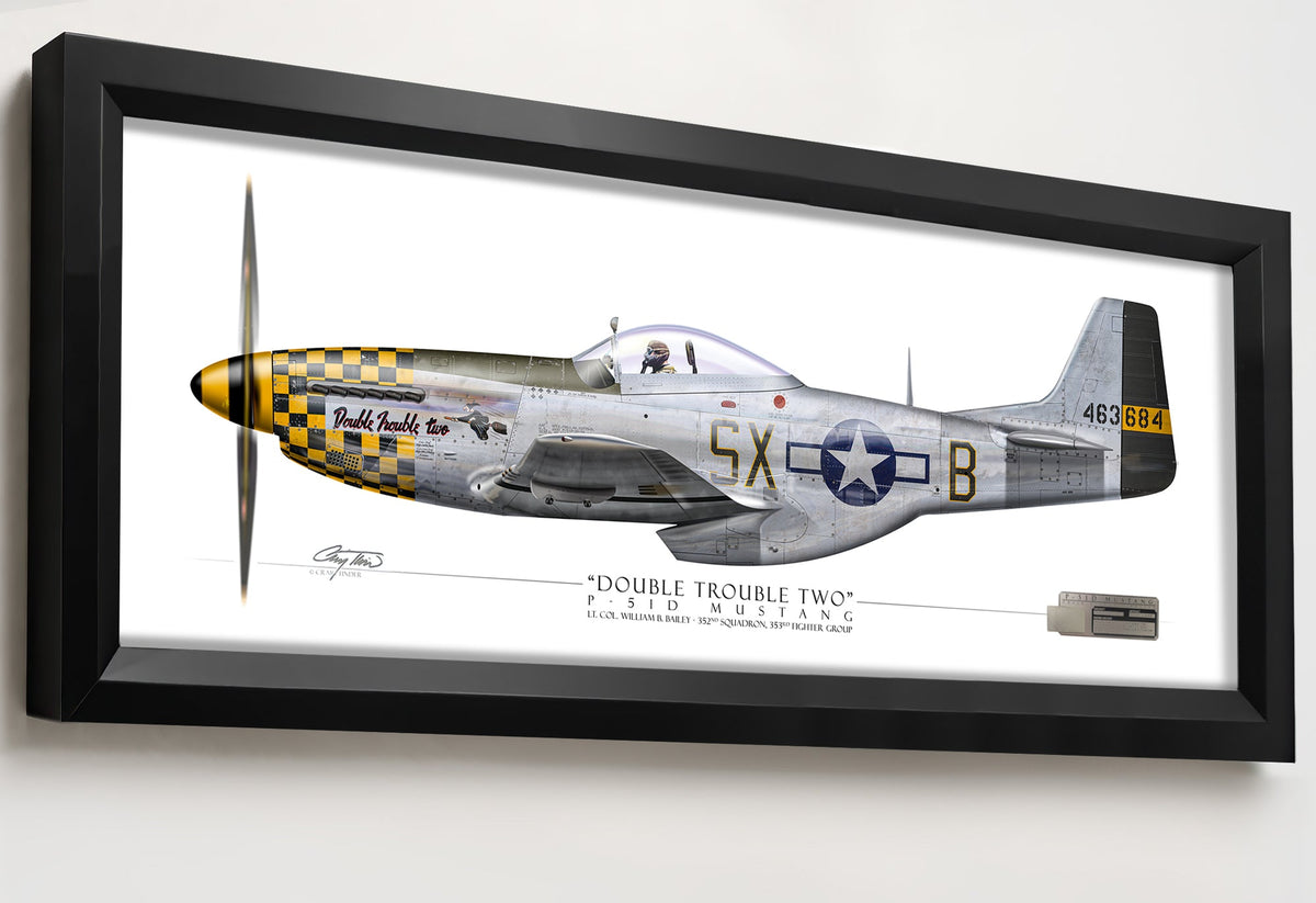 Double Trouble Two 36×12 Heritage Alloy framed relic artwork