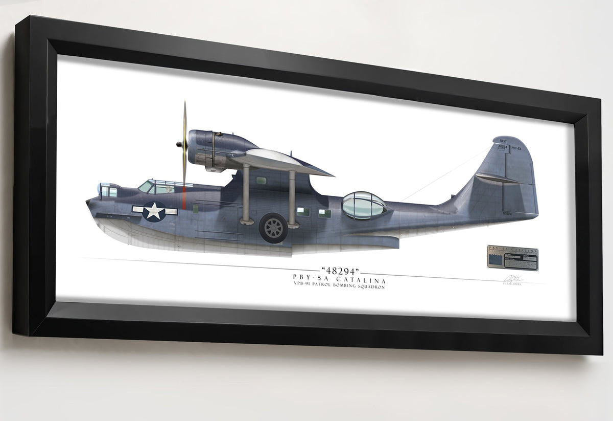 PBY Catalina 36×12 Heritage Alloy framed relic artwork