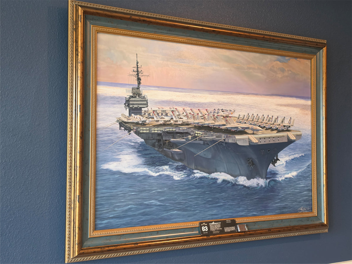 “USS Kitty Hawk CV-63 — Original Oil Painting