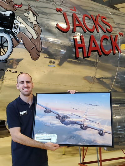 B-29 Superfortress Relic Plaque - 8"x10" with authentic historical relic