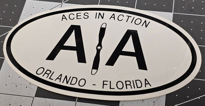 AIA Aces In Action Orlando - Florida Vinyl Aircraft Vehicle Automotive Sticker/Decal