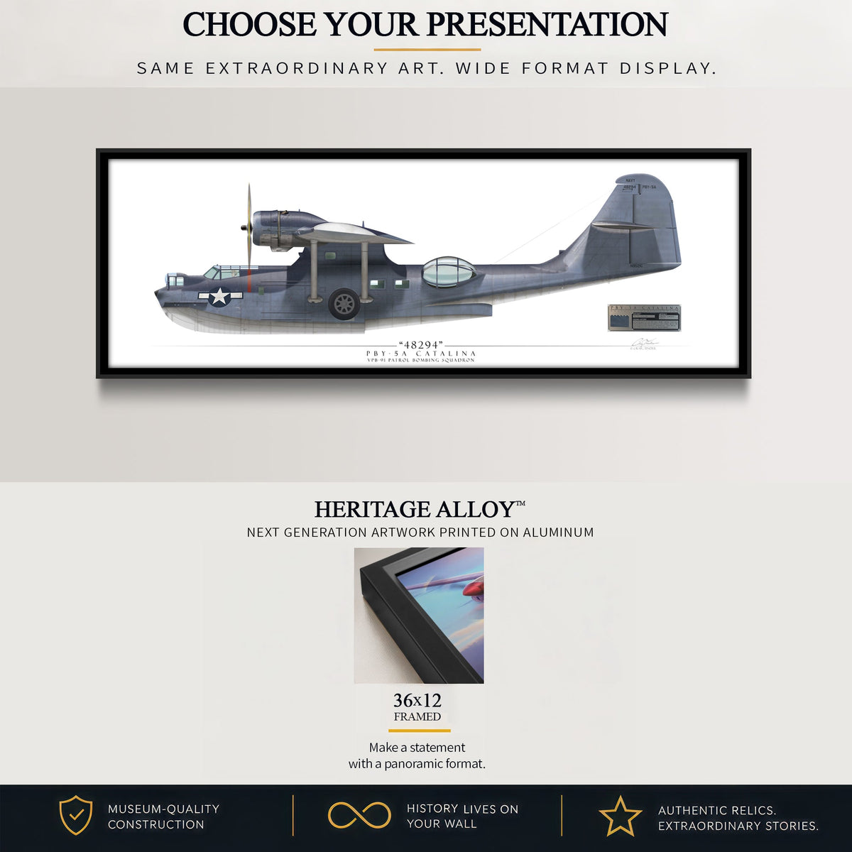 PBY Catalina Heritage Alloy dimensional view
