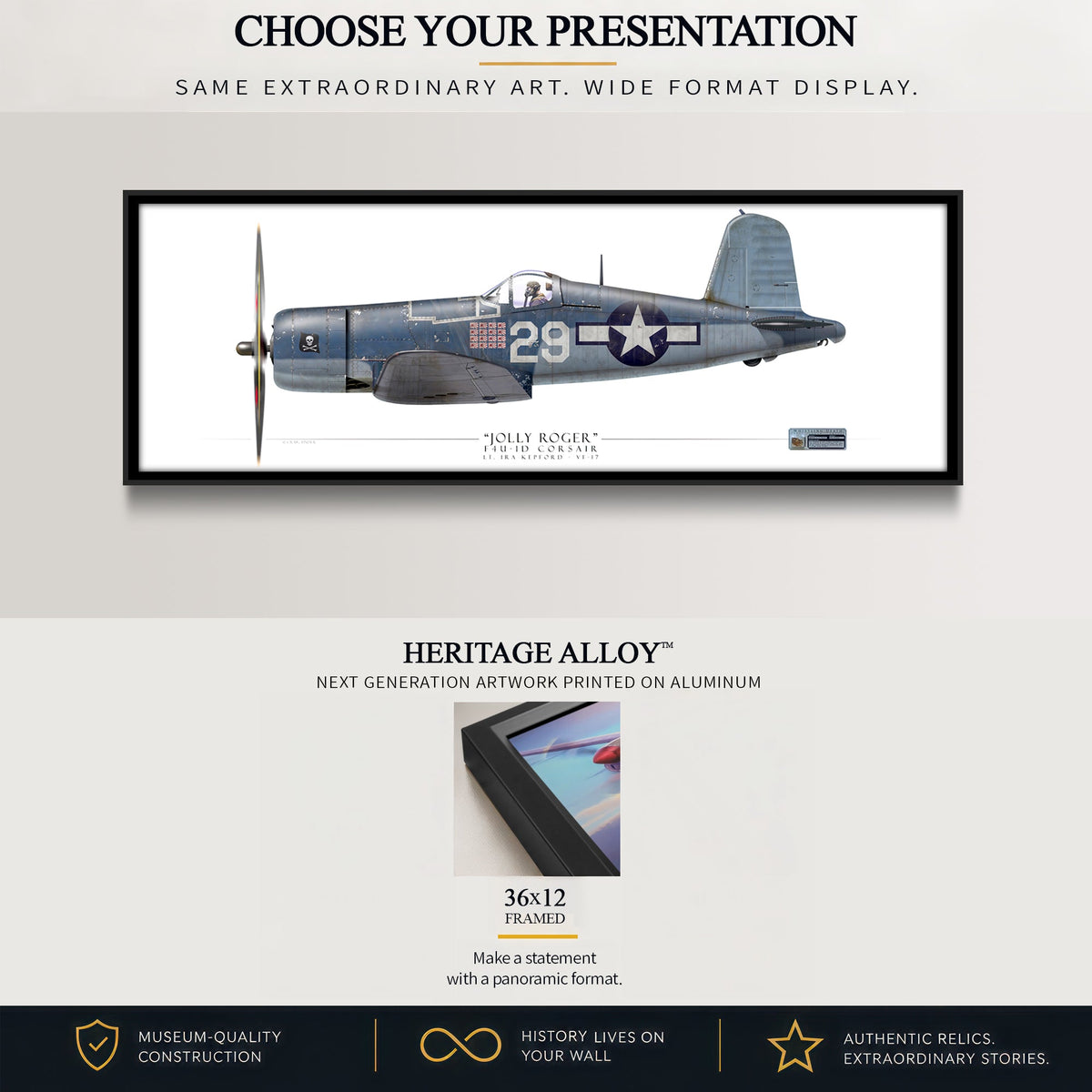 F4U Corsair Ira Kepford Heritage Alloy dimensional view