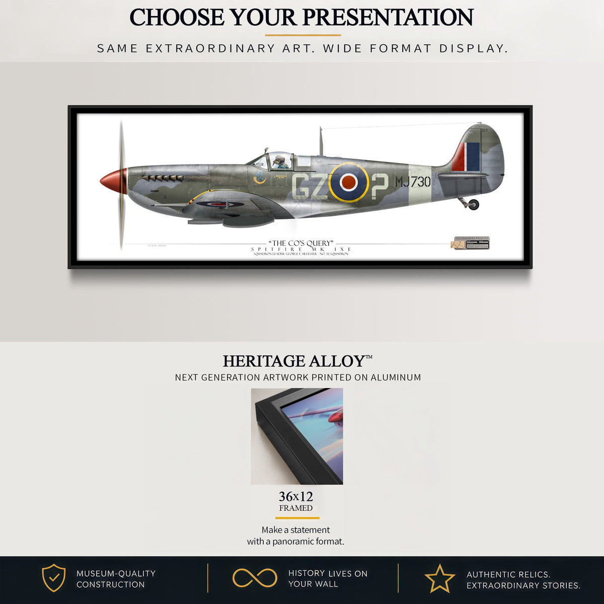 Spitfire The CO's Query Heritage Alloy dimensional view