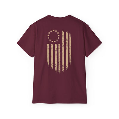 Aces In Action Star and Flag - Short Sleeve T-Shirt