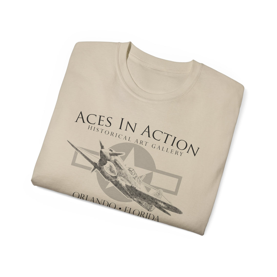 Aces In Action P-40 Warhawk Short Sleeve T-Shirt