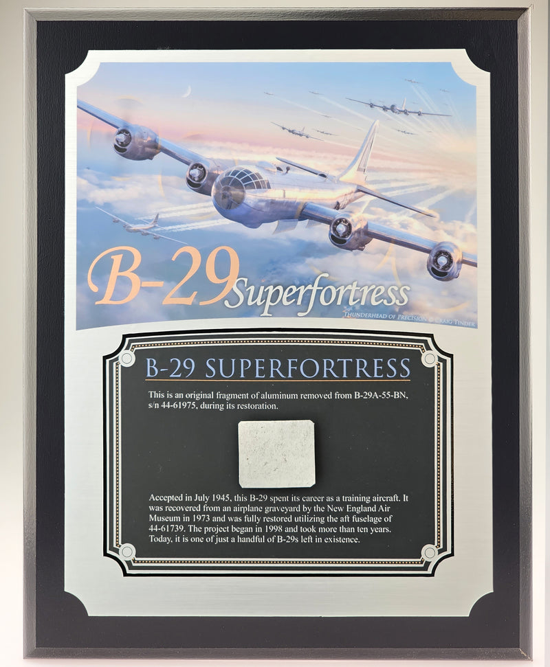 WWII B-29 Superfortress Relic Plaque - Full Color 8"x10"
