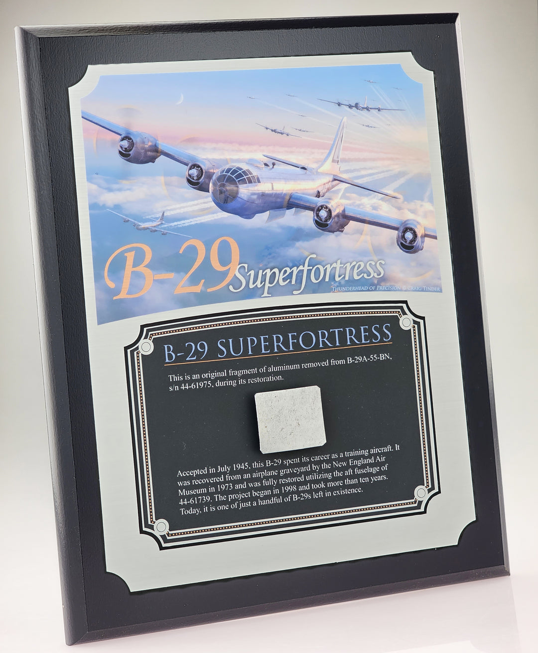 WWII B-29 Superfortress Relic Plaque - Full Color 8"x10"