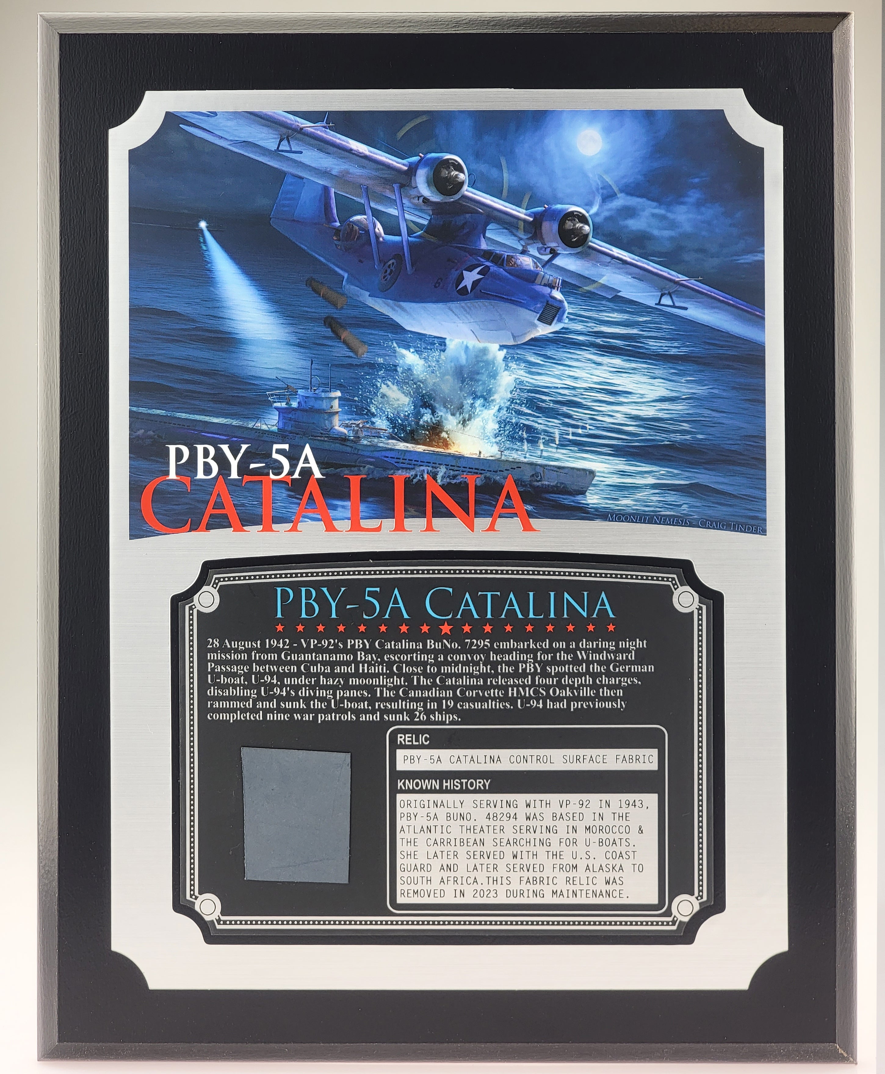 WWII PBY Catalina Relic Plaque - Full Color 8"x10"