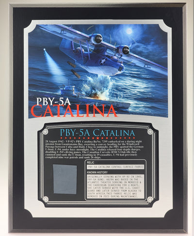 PBY Catalina Relic Plaque - 8"x10" with authentic historical relic